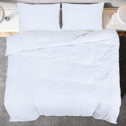Berkfield Home Duvet Cover Set White 140x200 cm Light-weight Microfiber - thumbnail 5