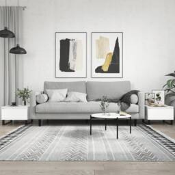 Berkfield Home Coffee Tables 2 pcs White 50x46x35 cm Engineered Wood - Size: 50 x 46 x 35 cm - thumbnail 2