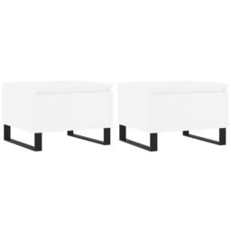 Berkfield Home Coffee Tables 2 pcs White 50x46x35 cm Engineered Wood - Size: 50 x 46 x 35 cm - thumbnail 1
