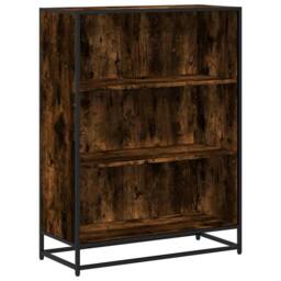 Berkfield Home Modern Book Cabinet Smoked Oak 80.5x35x107.5 cm Engineered Wood in Brown - thumbnail 3