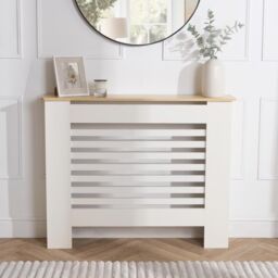 OHS Engineered Wood Radiator Cover Modern Hallway Shelf Furniture in Cream