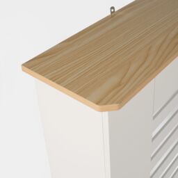 OHS Engineered Wood Radiator Cover Modern Hallway Shelf Furniture in Cream - thumbnail 5
