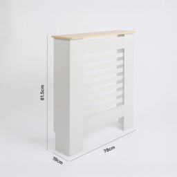 OHS Engineered Wood Radiator Cover Modern Hallway Shelf Furniture in Cream - thumbnail 6