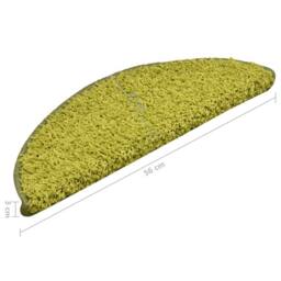Berkfield Home Comfortable Carpet Stair Treads 15 pcs Green 56x17x3 cm - Size: Medium - thumbnail 9