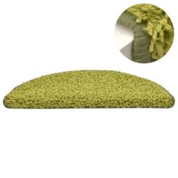 Berkfield Home Comfortable Carpet Stair Treads 15 pcs Green 56x17x3 cm - Size: Medium - thumbnail 4