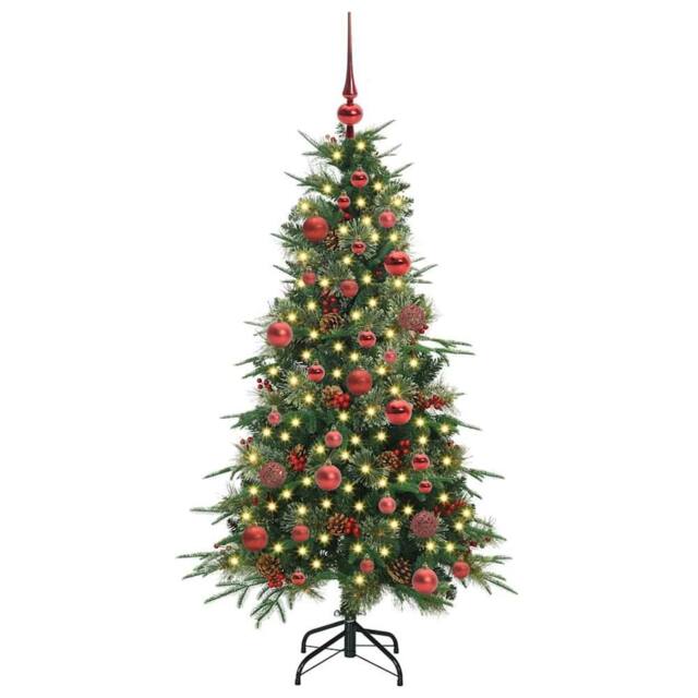 Berkfield Home Elegant Artificial Hinged Christmas Tree Green 150 cm PE & PVC - image 1