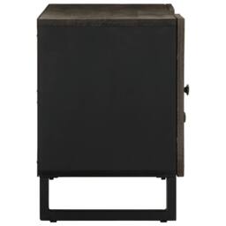 Berkfield Home TV Cabinet Black 105x33x46 cm Solid Wood Mango - Size: 105 x 33 x 46 cm - thumbnail 4