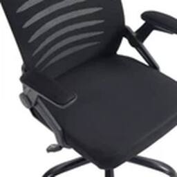 EONLION Mid-Back Office Chair Flip-Up Armrest Desk Swivel Chair Black - thumbnail 3