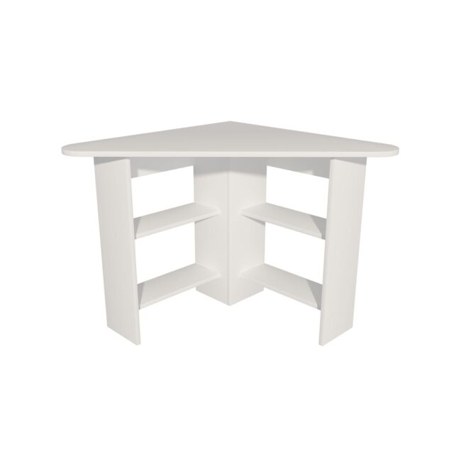 Destina Home Corner Computer Desk with Shelves in White - Size: 1 Pack - image 1