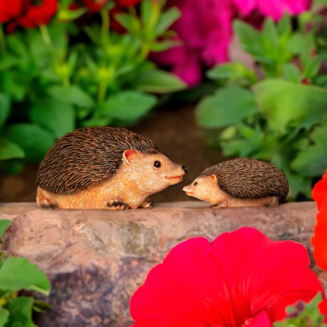 Marco Paul Hedgehog Family Garden Ornaments - Parent & Child - image 1