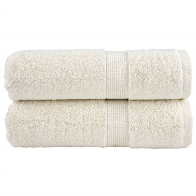 Berkfield Home Premium Soap Towels SOLUND 2 pcs Cream 30x30 cm 600 gsm - image 1