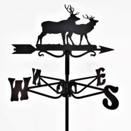 Buttercup Farm Mini Stag Weathervane - Steel - L38 x W38 x H54 cm - Black - thumbnail 1