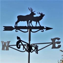 Buttercup Farm Mini Stag Weathervane - Steel - L38 x W38 x H54 cm - Black - thumbnail 4