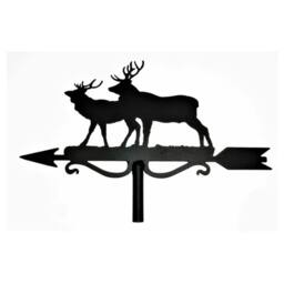 Buttercup Farm Mini Stag Weathervane - Steel - L38 x W38 x H54 cm - Black - thumbnail 3