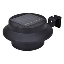 Berkfield Home Outdoor Solar Fence Lamps 12 pcs LED Black - thumbnail 3