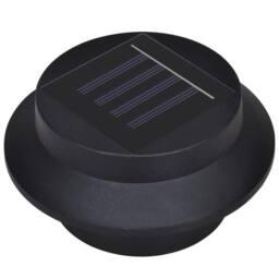 Berkfield Home Outdoor Solar Fence Lamps 12 pcs LED Black - thumbnail 4