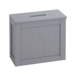 KORVIXA GREY WOODEN SLIMLINE BATHROOM STORAGE - Size: 900mm