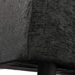 Furnishings For Less UK Zina Fabric L Shaped Corner Sofa Right Hand Facing 3-4 Seater Chenille in Black - thumbnail 3