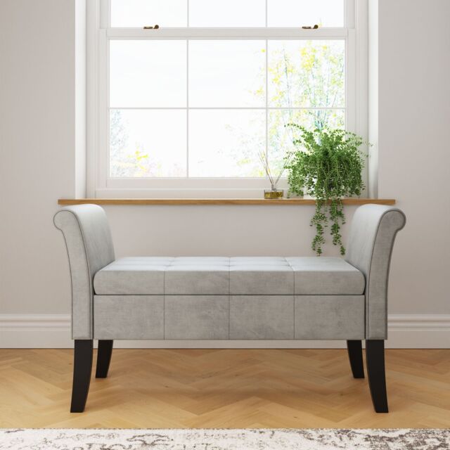 GFW Balmoral Chenille Window Seat in Grey - image 1
