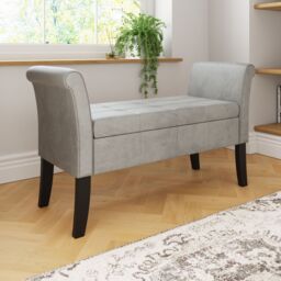 GFW Balmoral Chenille Window Seat in Grey - thumbnail 4