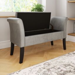 GFW Balmoral Chenille Window Seat in Grey - thumbnail 3