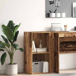 Berkfield Home Bookcase Old Wood 40x30x77 cm Engineered Wood in Brown - Size: 40 x 30 x 77 cm - thumbnail 2