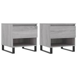 Berkfield Home Coffee Tables 2 pcs Grey Sonoma 50x46x50 cm Engineered Wood - Size: 50 x 46 x 50 cm - thumbnail 1