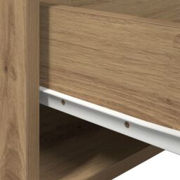 Berkfield Home Bedside Cabinet with LED Wall-Mounted Artisan Oak 50x36x30 cm in Brown - Size: 50 x 36 x 30 cm - thumbnail 9