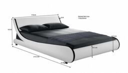 Home Detail Galactic Black with Red Stripes Curve Bed - Size: King - thumbnail 3