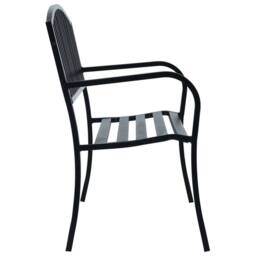 Berkfield Home Durable Garden Bench 125 cm Black Steel - thumbnail 1