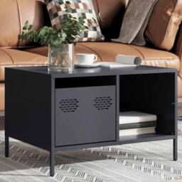 Berkfield Home Coffee Table Anthracite 68.5x50x43.5 cm Cold-rolled Steel in Dark Grey - thumbnail 4