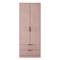 Ready Assembled 2 U Islay 2 Door 2 Drawer Wardrobe (Ready Assembled) in Dusty Pink - thumbnail 2