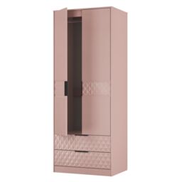 Ready Assembled 2 U Islay 2 Door 2 Drawer Wardrobe (Ready Assembled) in Dusty Pink - thumbnail 6
