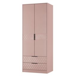 Ready Assembled 2 U Islay 2 Door 2 Drawer Wardrobe (Ready Assembled) in Dusty Pink - thumbnail 4