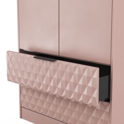 Ready Assembled 2 U Islay 2 Door 2 Drawer Wardrobe (Ready Assembled) in Dusty Pink - thumbnail 7