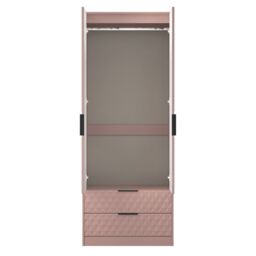 Ready Assembled 2 U Islay 2 Door 2 Drawer Wardrobe (Ready Assembled) in Dusty Pink - thumbnail 8