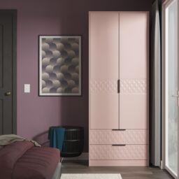 Ready Assembled 2 U Islay 2 Door 2 Drawer Wardrobe (Ready Assembled) in Dusty Pink - thumbnail 1