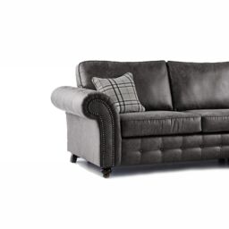 Furnishings For Less UK Oakland Tan Chesterfield 5 Seater L Shape Large Corner Sofa in Charcoal - thumbnail 3