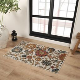 Livabliss Harput-Vintage Beige Blue Orange Yellow Traditional Boho Living Rug - Size: 160 cm x 220 cm - thumbnail 1