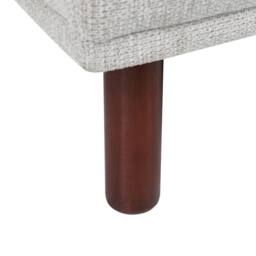 Wyld and Coco Fabric Light Grey Water Repellent Rectangular Ottoman Eucalyptus - thumbnail 5