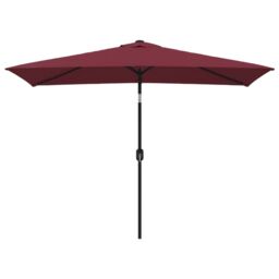 Berkfield Home Outdoor Parasol with Metal Pole 300x200 cm Bordeaux Red - thumbnail 2