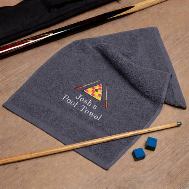 Duncan Stewart Personalised Pool Player Towel in Grey - image 1