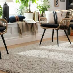 Kukoon Beige Shaggy Rug Fluffy Bedroom Runner Soft Plush Pile Carpet - Size: 280 cm x 380 cm