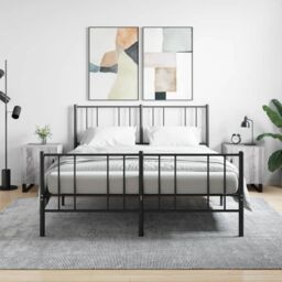 Berkfield Home Bedside Cabinets 2 pcs Grey Sonoma 40x40x50 cm Engineered Wood - Size: 40 x 40 x 50 cm - thumbnail 1