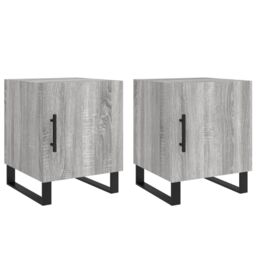 Berkfield Home Bedside Cabinets 2 pcs Grey Sonoma 40x40x50 cm Engineered Wood - Size: 40 x 40 x 50 cm - thumbnail 2