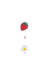KDMD String of Daisy & Strawberry Suncatchers - Brighten Windows & Garden in Maroon - thumbnail 3