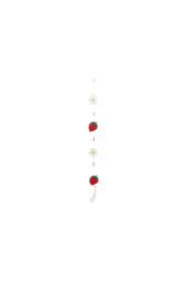 KDMD String of Daisy & Strawberry Suncatchers - Brighten Windows & Garden in Maroon - thumbnail 2