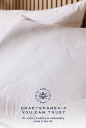 Snuggledown Luxury Cotton Quilted Pillow, Firm Support, 2 Pack in White - thumbnail 6
