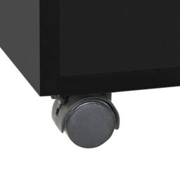 Wyld and Coco Black Wood Mobile Office Storage Unit Two Lockable - thumbnail 9