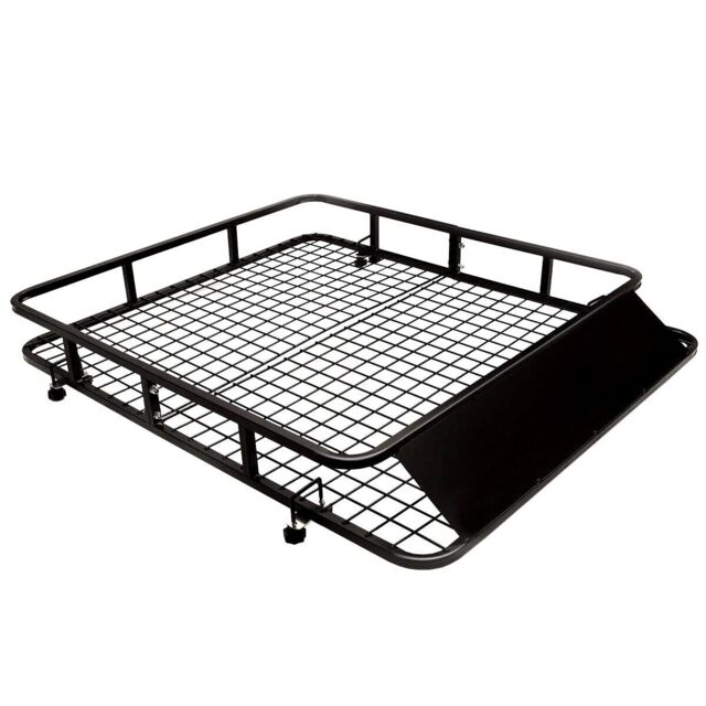 Costway Steel Cargo Roof Rack Basket Truck Cars Top Luggage Carrier 75kg Weight Capacity in Black